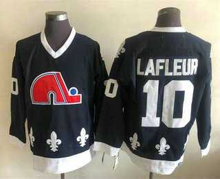 Men%27s Quebec Nordiques #10 Lafleur White CCM Throwback Jersey